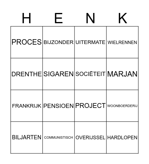 Typisch-Vegter-Bingo Card
