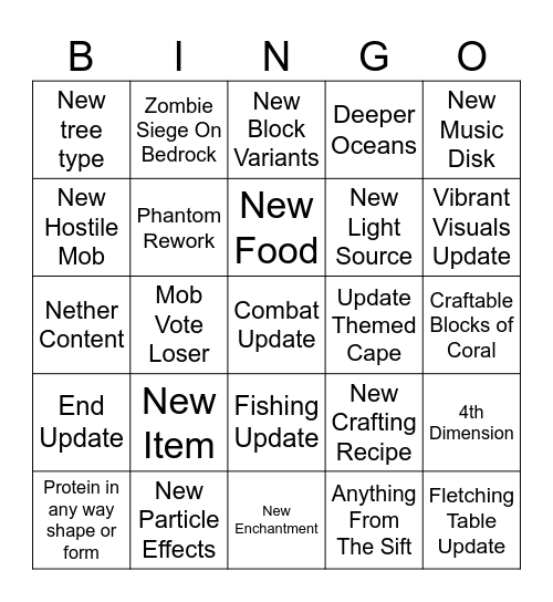 Drop 4 2026 Bingo Card