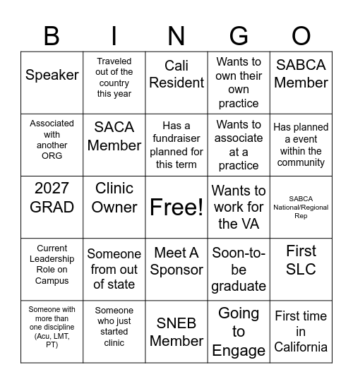 Stronger Together Blackout Challenge Bingo Card