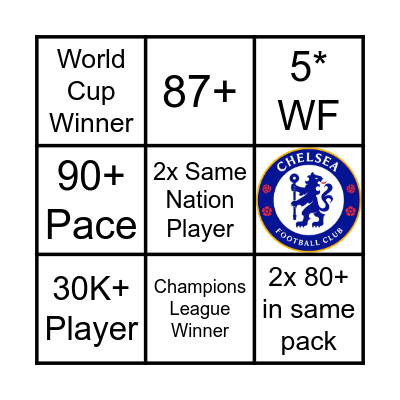 Pack Bingo Card