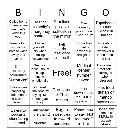 Let's Bingo Card