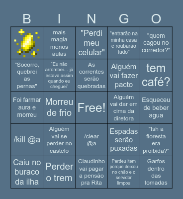 Aurorion segunda temporada - ato II Bingo Card