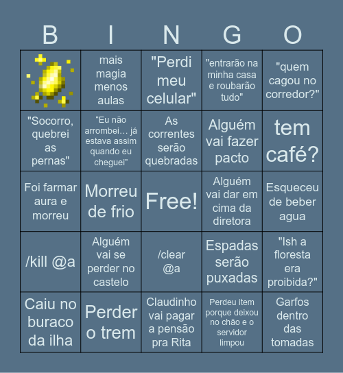 Aurorion segunda temporada - ato II Bingo Card