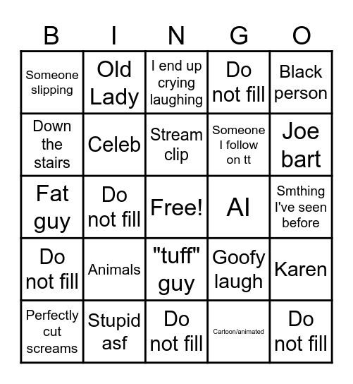 YLYL Bingo Card