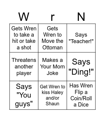 Wren Bingo Card