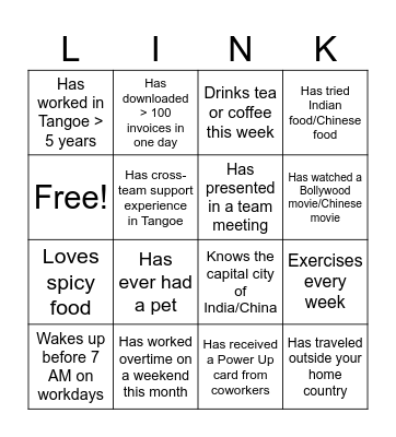CN & IN Fixed DL Team Connect Bingo Card