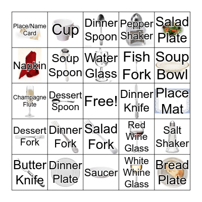 It's all About the Table Bingo Card