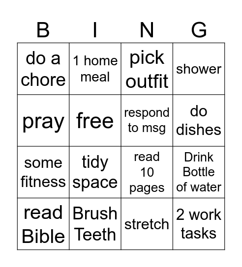 Daily Bingo Card