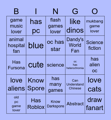 Sanqian Bingo Card