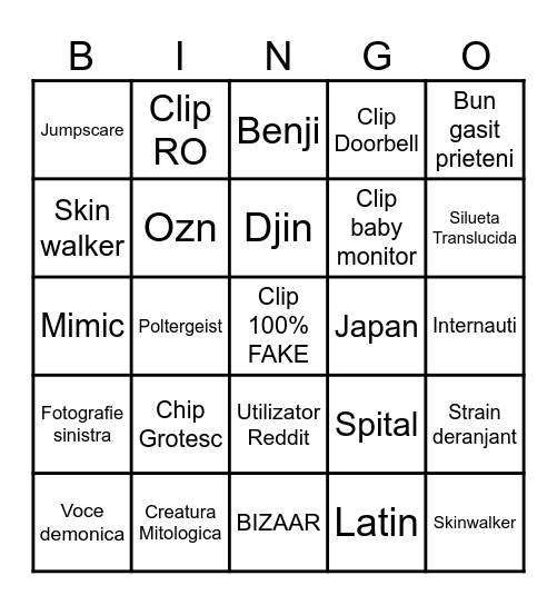 Paul Dadrian bingo Card