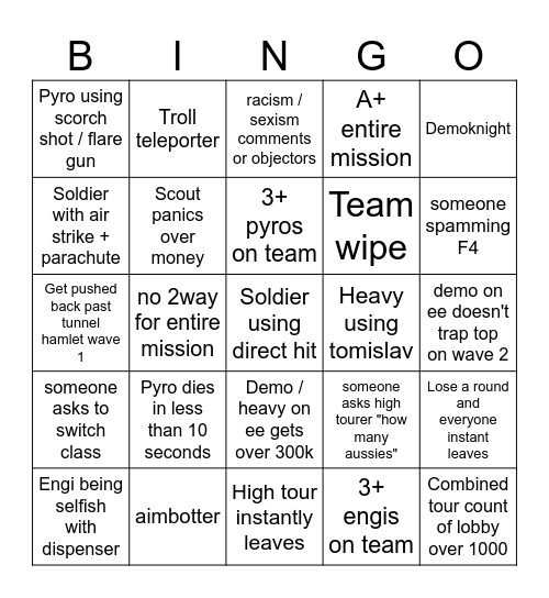 MVM BINGO Card