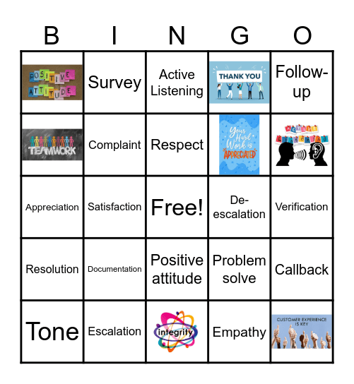 Customer Service Week 26 Bingo Card