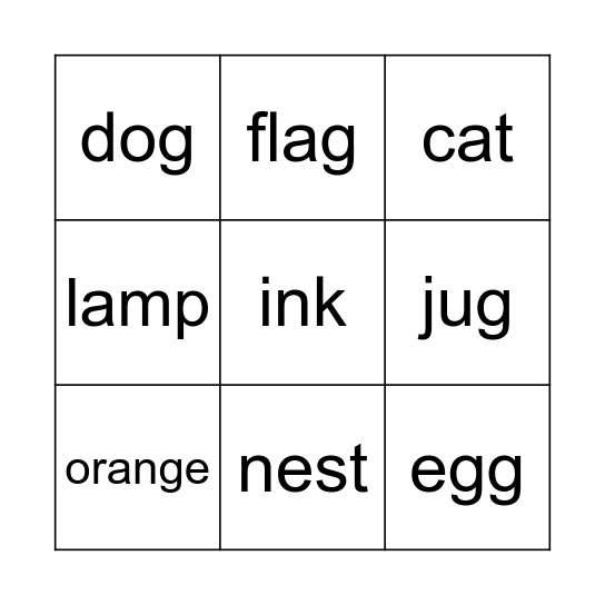 A-P Bingo Card