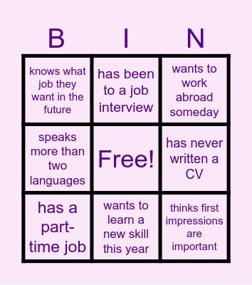 Find someone WHO Bingo Card