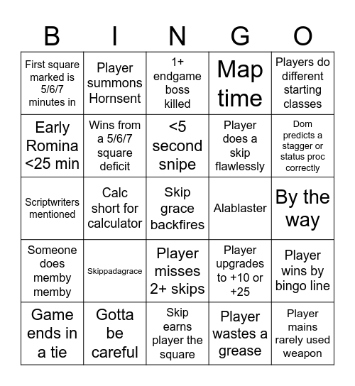 Bingo Brawlers Bingo Card