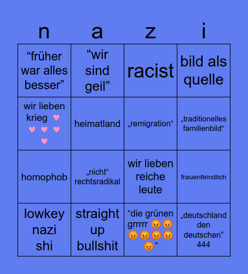 afd bingo sag vallah Bingo Card