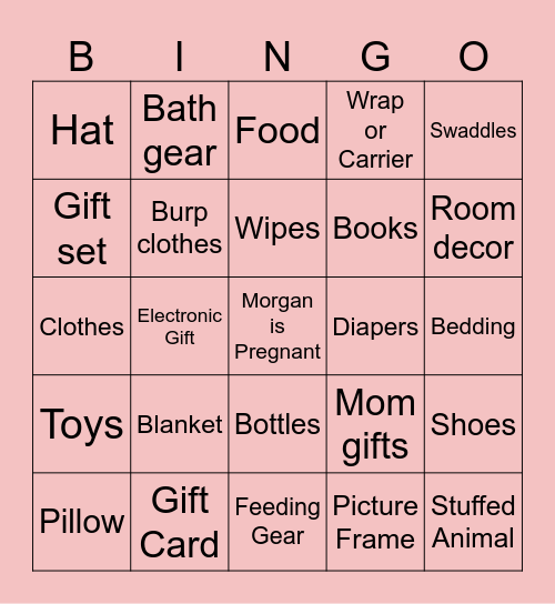 Baby Bingo! Bingo Card