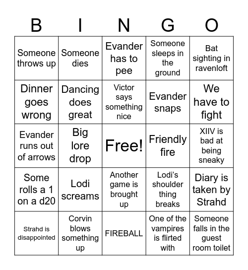 Bingo Card