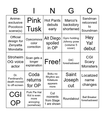 SBR Batch 2 Bingo Card