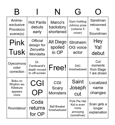 SBR Batch 2 Bingo Card