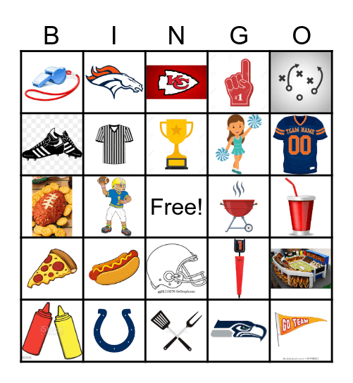 FOOTBALL Bingo Card
