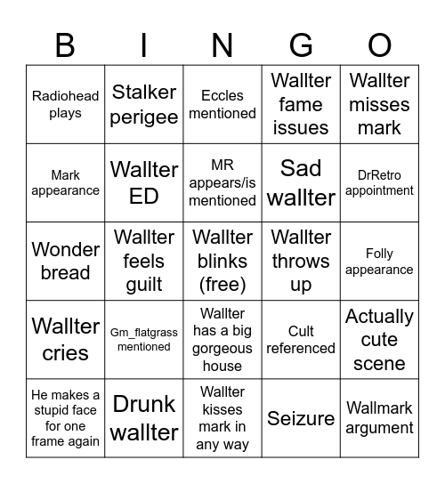 Sticks & Stones 2 Bingo Card