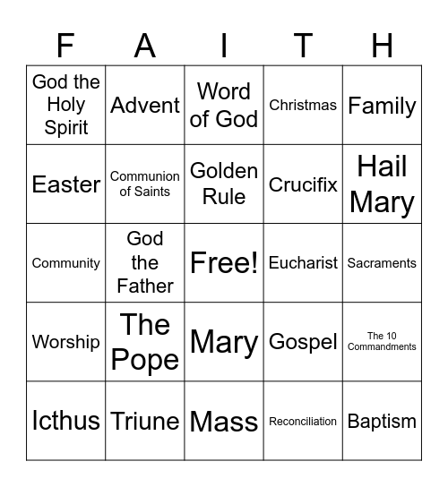 3rd Grade Bingo Card