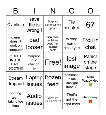 NBG Bingo Card