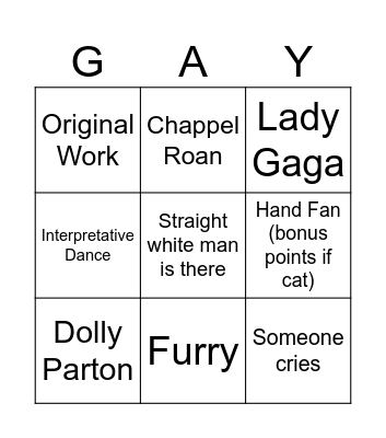 Queer Bingo Card