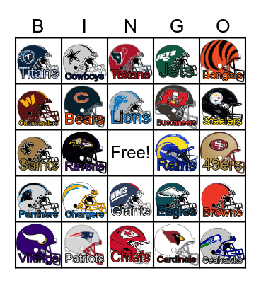 Football Bingo Card