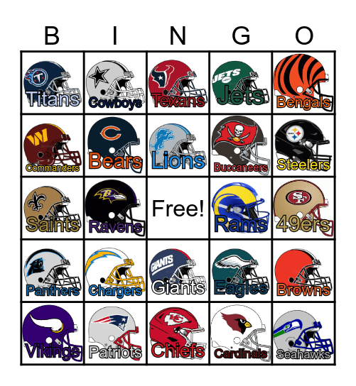 Football Bingo Card