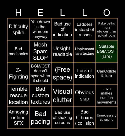 Bad FE2 Map Bingo Card