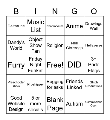 Strawpage Bingo Card