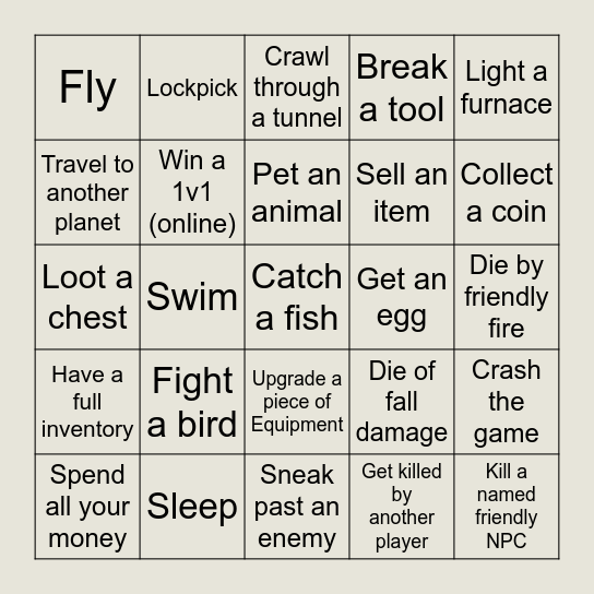 Any-Game Lockout Bingo Card