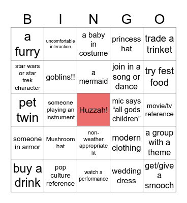 Whimsy Wah Wah Bingo Card