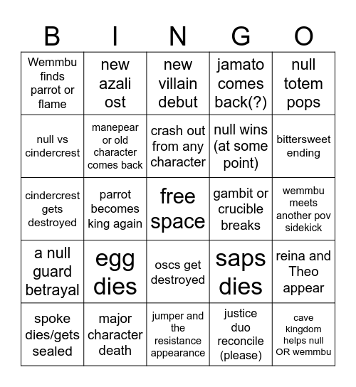 Wemmbu New Video Bingo Card