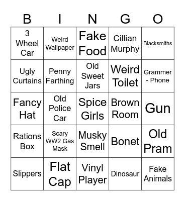 Black Country Museum Bingo Card
