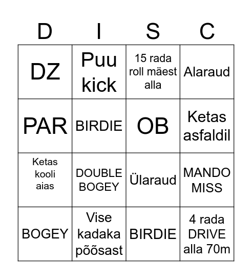 Dagö DG nädalamäng Bingo Card