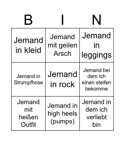 Seminar bingo Card