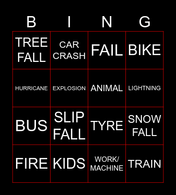 NEAR DEATH BINGO Card