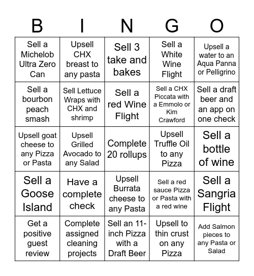 CPK Bingo Card