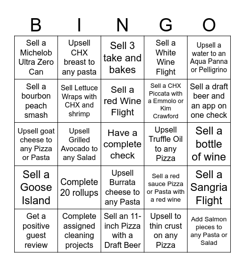 CPK Bingo Card