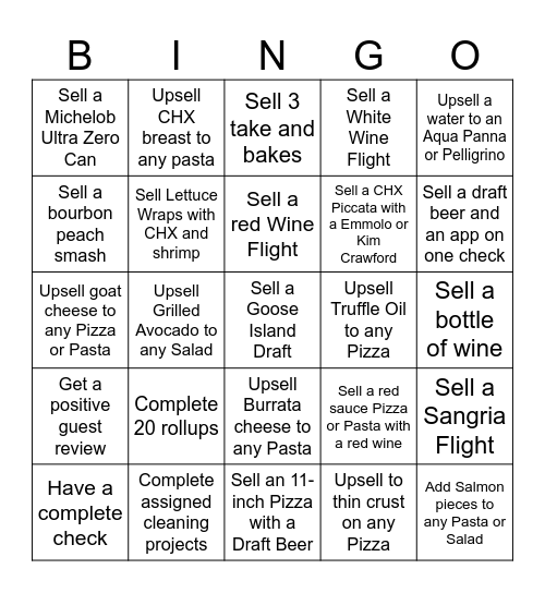 CPK Bingo Card
