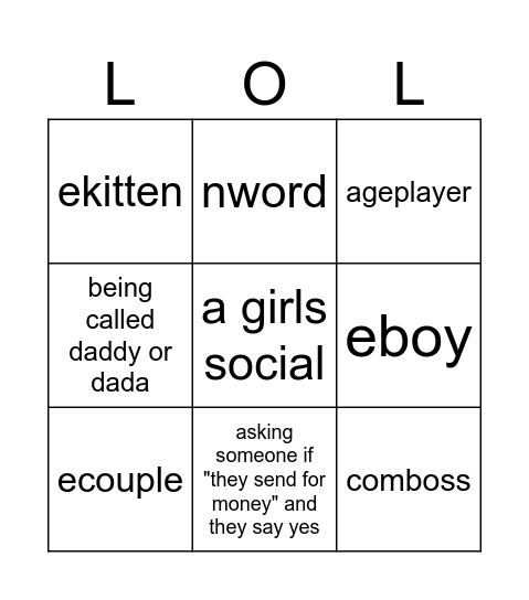 roblox vc bingo Card