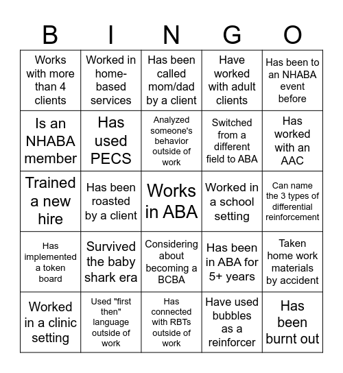 FSP Event Bingo! Bingo Card