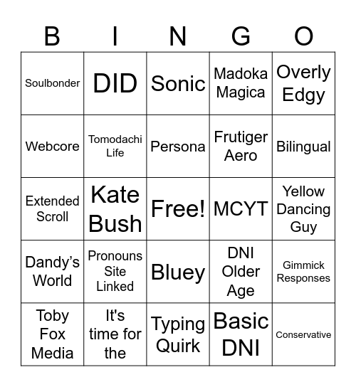 Strawpage Bingo Card