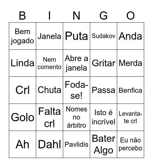 Jorge Bingo Card