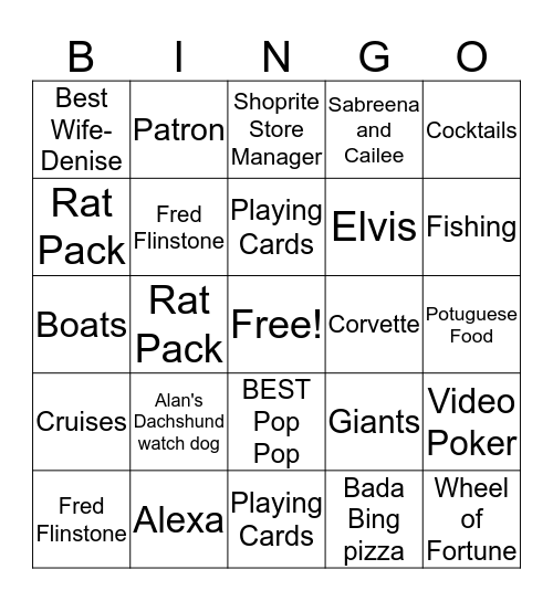 Happy 50th Birthday! Bingo Card