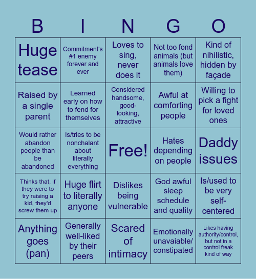 Jack Bingo Card