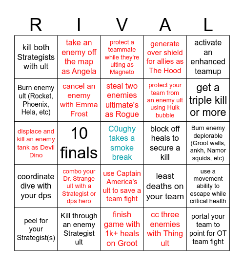 Tutorial Tuesday Tank Bingo Card